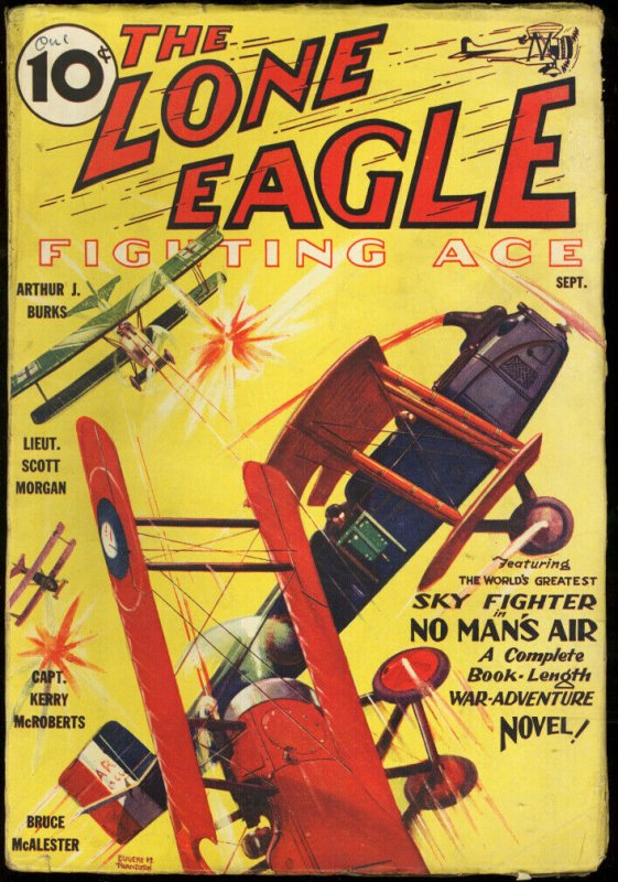 Pulp: Lone Eagle 1933 Sept #1 (1933), raw comic book in VG condition — front cover