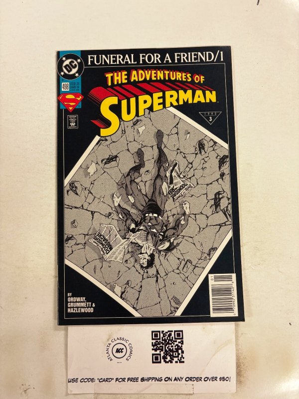 Adventures of Superman #498 (DC Comics, 1993), raw comic book in NM condition — front cover