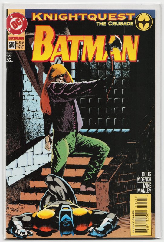 Batman #505 (DC Comics, 1994), raw, ungraded comic book — front cover