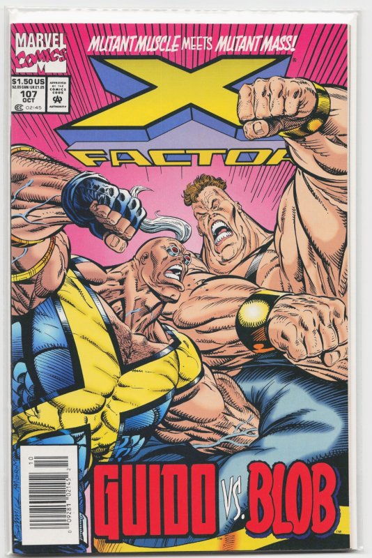 X-Factor #107 (Marvel Comics, 1994), raw, ungraded comic book — front cover