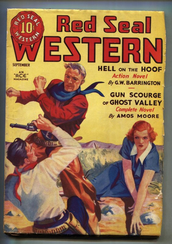 Pulp: Red Seal Western 9/1936-Lester Dent-GGA-RARE Pulp-High Grade, raw, ungraded comic book — front cover