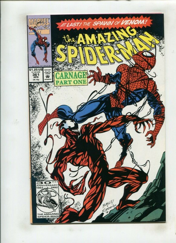 2pc Amazing Spider-Man #361 (1992), raw comic book in 9.2 condition — front cover