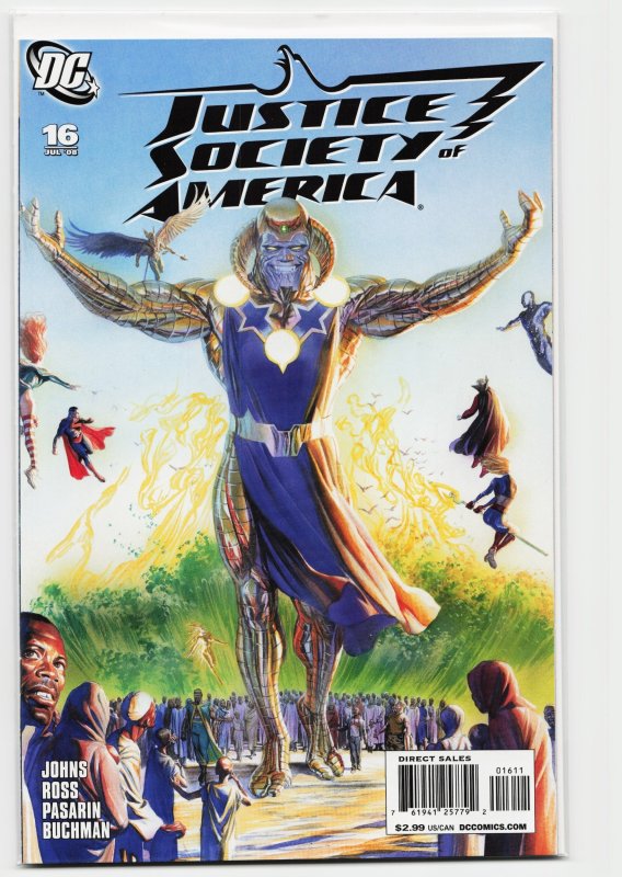 Justice Society of America #16 (DC Comics, 2008), raw, ungraded comic book — front cover