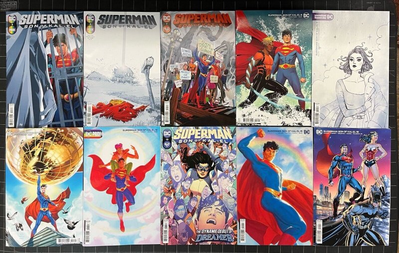Superman: Son of Kal-El (2021) #'s 3 4 7 8 9 11 12 13 15 18 Lot of 10 NM- Books (2021), raw comic book in NM- condition — front cover