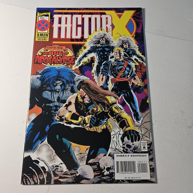 Factor X #1 (Marvel Comics, 1995), raw comic book in VF+ condition — front cover