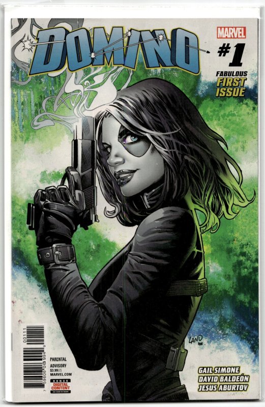 Domino #1 (Marvel Comics, 2018), raw, ungraded comic book — front cover