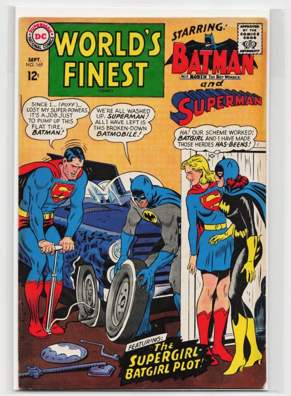 World's Finest Comics #169 (DC Comics, 1967), raw, ungraded comic book — front cover