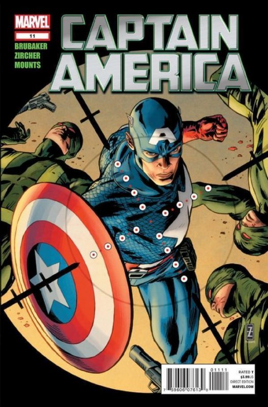 Captain America #11 (Marvel Comics, 2011), raw comic book in NM condition — front cover