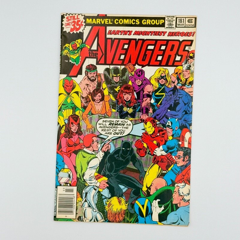 Avengers #181 (Marvel Comics, 1979), raw comic book in VF+ condition — front cover