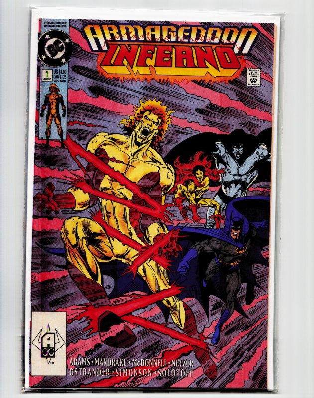 Armageddon: Inferno #1 (DC Comics, 1992), raw, ungraded comic book — front cover