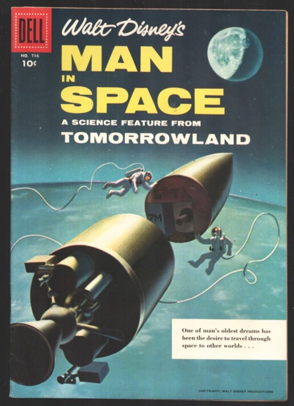 Man in Space-Four Color Comics #716 (1956), raw, ungraded comic book — front cover