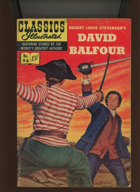 Classics Illustrated #94 (Gilberton, 1952), raw comic book in 4.5 condition — front cover