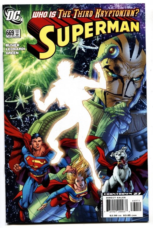 Superman #669 (DC Comics, 2007), raw comic book in NM- condition — front cover