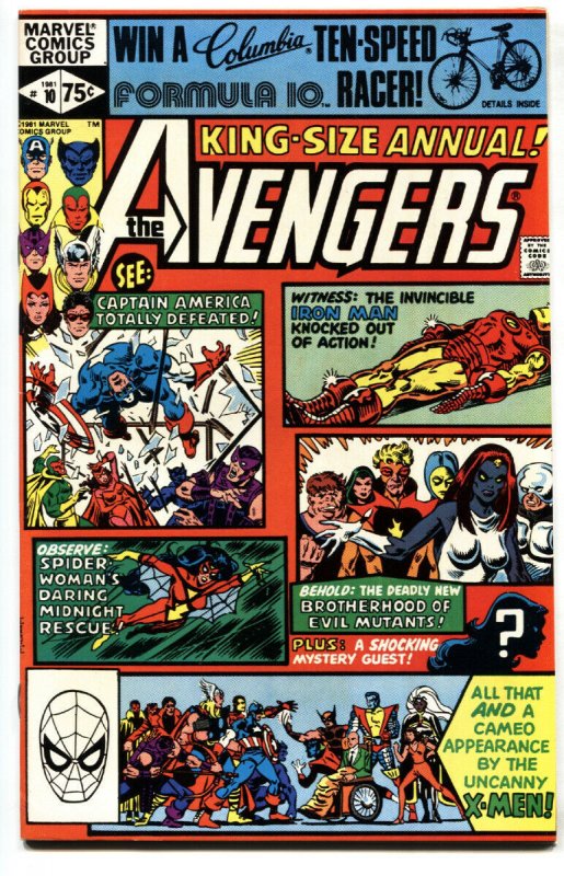 Avengers Annual #10 (Marvel Comics, 1981), raw comic book in VF condition — front cover