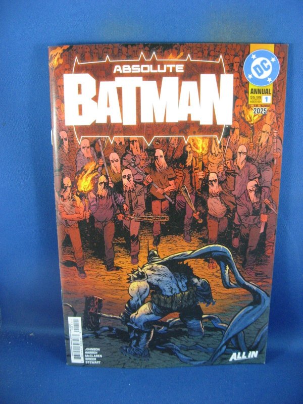 Absolute Batman Annual #1 (DC Comics, 2025), raw comic book in NM condition — front cover