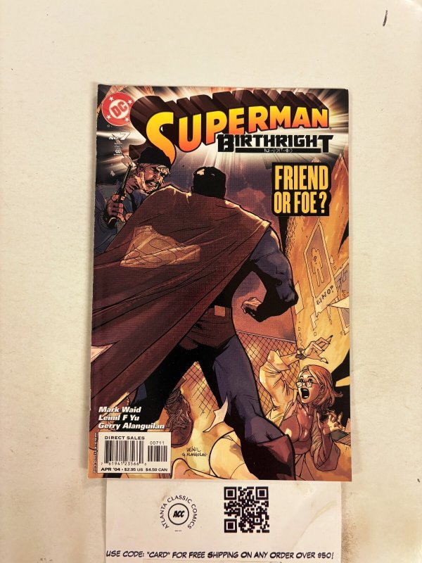 Superman Birthright #7 (DC Comics), raw comic book in NM condition — front cover