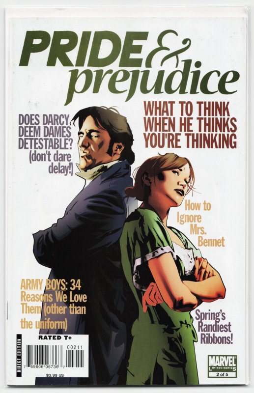 Pride & Prejudice #2 (2009), raw, ungraded comic book — front cover