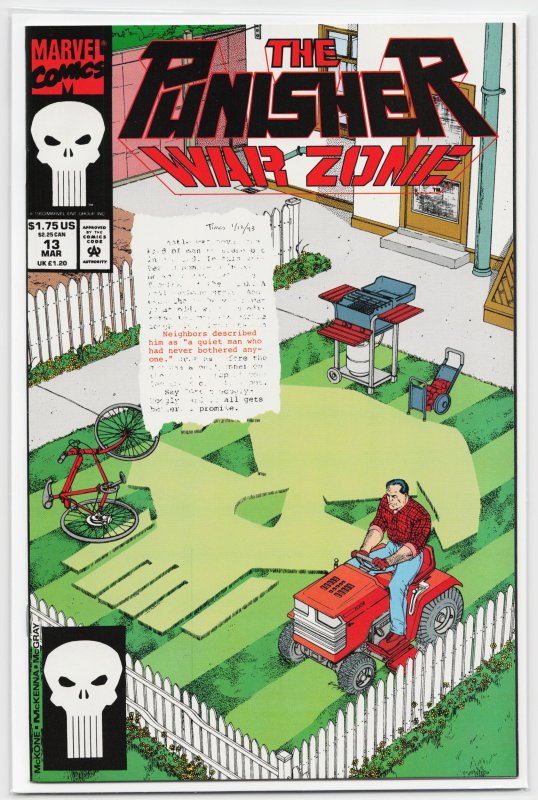 The Punisher: War Zone #13 (Marvel Comics, 1993), raw, ungraded comic book — front cover