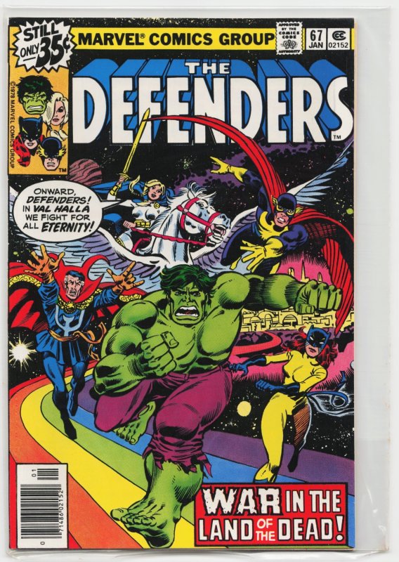 The Defenders #67 (Marvel Comics, 1979), raw, ungraded comic book — front cover