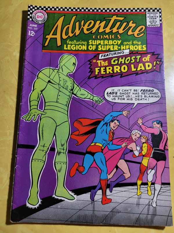 Adventure Comics #357 (DC Comics, 1967), raw, ungraded comic book — front cover