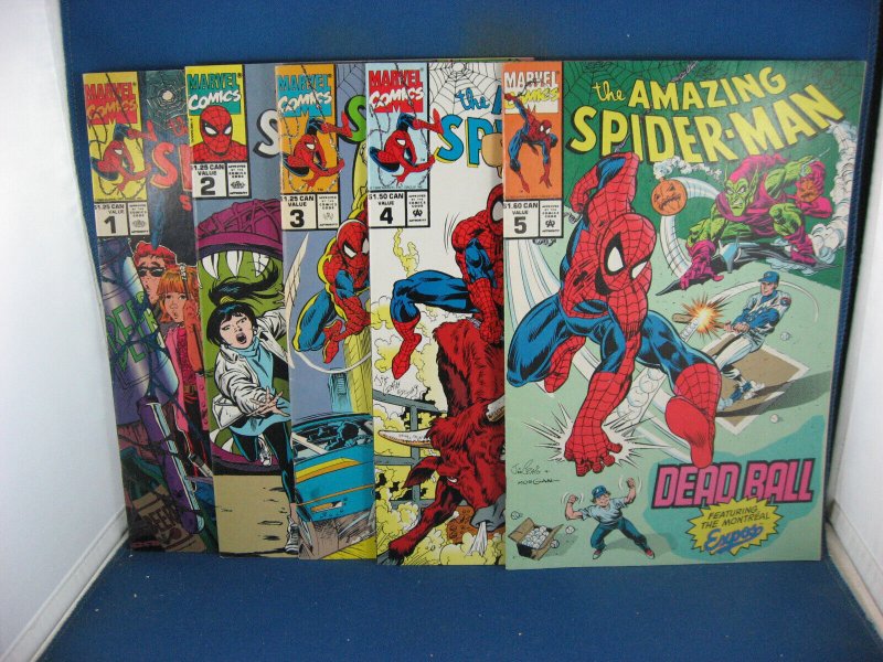 Amazing Spider-Man Skating on Thin Ice #1 (Marvel Comics, 1990), raw comic book in VF condition — front cover