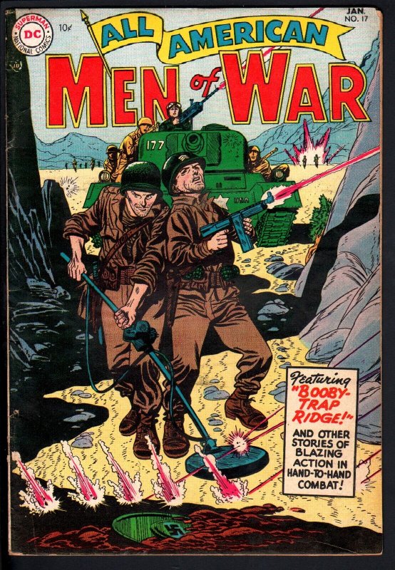 All American Men of War #17 (DC Comics, 1955), raw, ungraded comic book — front cover