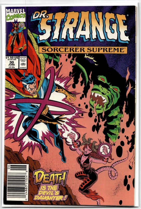 Doctor Strange, Sorcerer Supreme #30 (Marvel Comics, 1991), raw, ungraded comic book — front cover