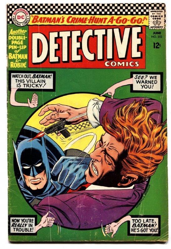 Detective #352 (DC Comics, 1966), raw comic book in VG condition — front cover