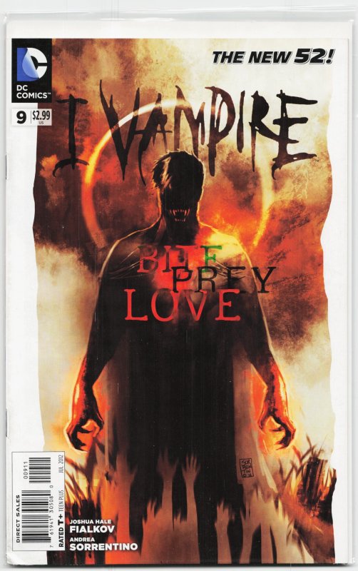 I, Vampire #9 (2012), raw, ungraded comic book — front cover