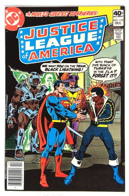 Justice League of America #173 (DC Comics, 1979), raw comic book in NM- condition — front cover