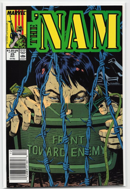 The 'Nam #25 (Marvel Comics, 1988), raw, ungraded comic book — front cover