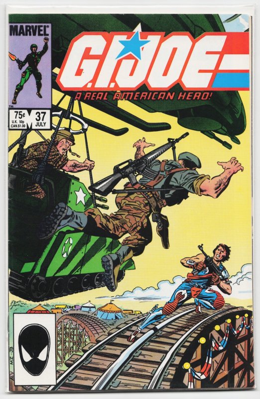 G.I. Joe: A Real American Hero #37 (Marvel Comics, 1985), raw, ungraded comic book — front cover