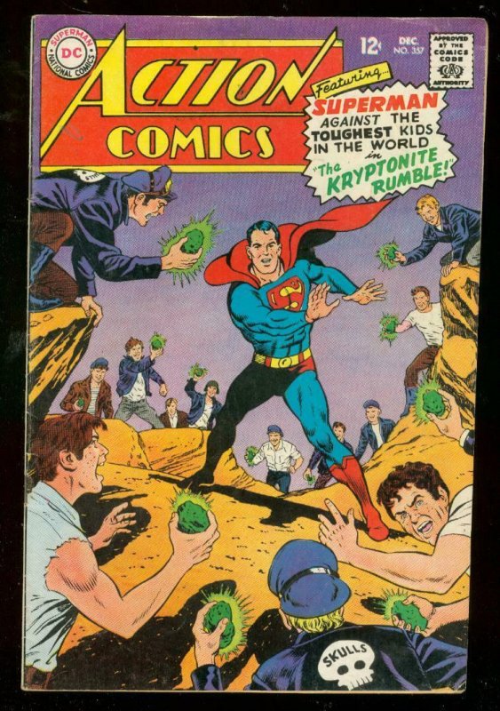 Action Comics #357 (DC Comics, 1967), raw comic book in FN condition — front cover