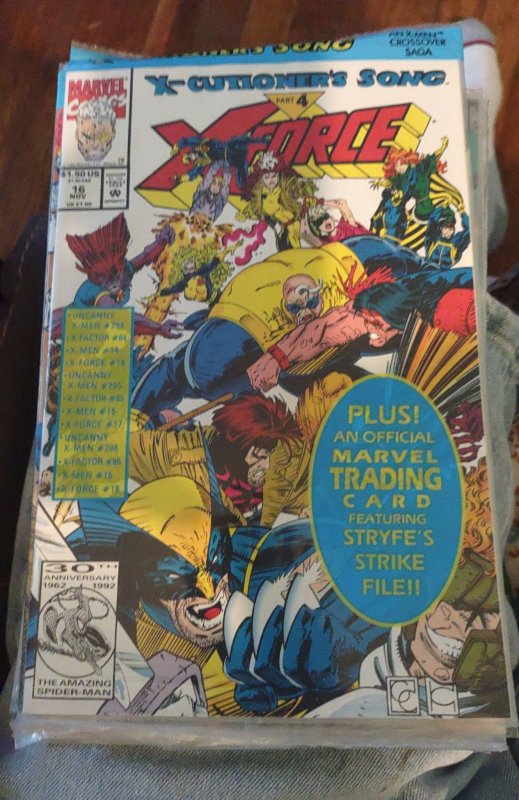 X-Force #16 (Marvel Comics, 1992), raw, ungraded comic book — front cover