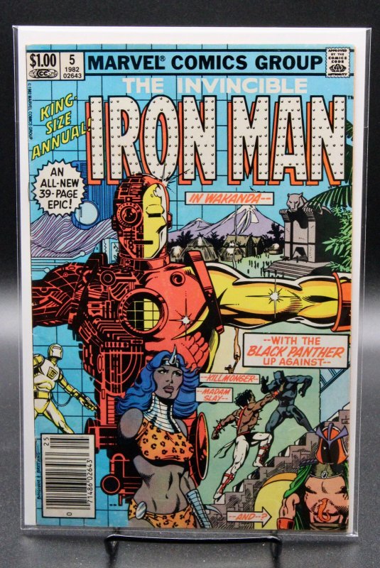 Iron Man Annual: War and Remembrance! #5 (Marvel Comics, 1982), raw, ungraded comic book — front cover