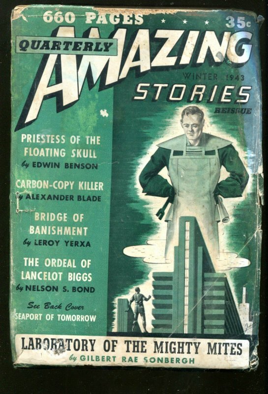 Amazing Stories Quarterly Winter 1943-Leroy Yerxa-Nelson S BOND-PULP-good (1943), raw, ungraded comic book — front cover