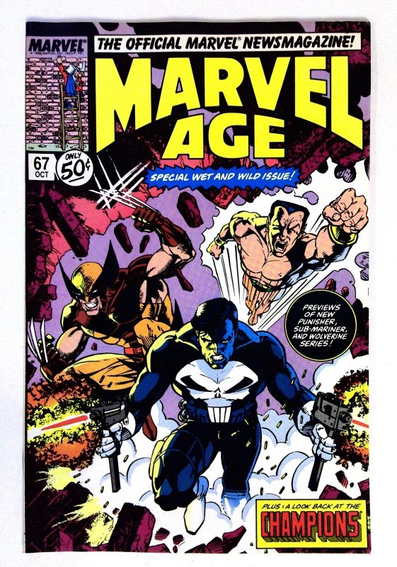 Marvel Age #67 (Marvel Comics, 1988), raw comic book in NM- condition — front cover
