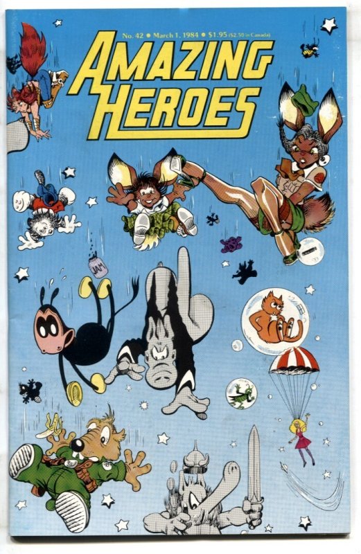 Amazing Heroes #42 (1984), raw, ungraded comic book — front cover