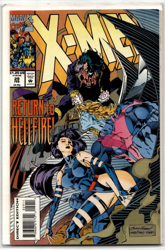 X-Men #29 (Marvel Comics, 1994), raw, ungraded comic book — front cover