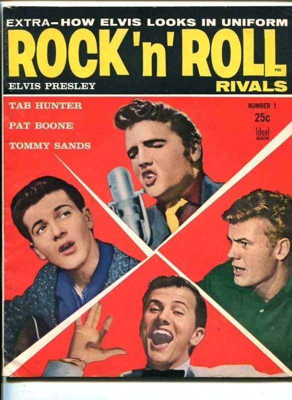 Mag: Rock 'N' Roll Rivals-1957-Elvis-Ricky Nelson-Bilko-Southern States Pedig..., raw, ungraded comic book — front cover