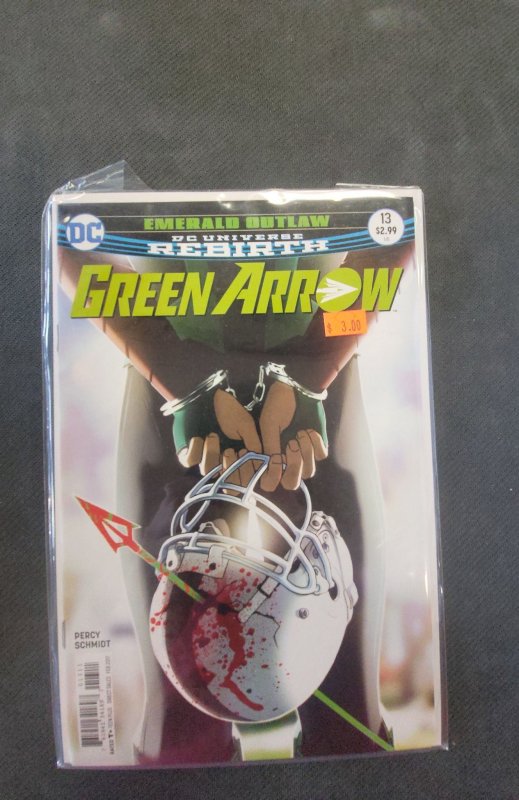 Green Arrow #13 (DC Comics, 2017), raw, ungraded comic book — front cover