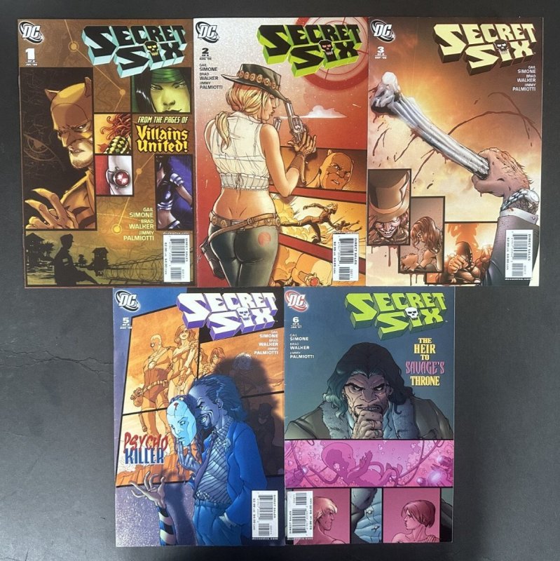 Secret Six (2006) #1-3, 5-6 Near Complete Fn/vf Set (2006), raw comic book in FN/VF condition — front cover