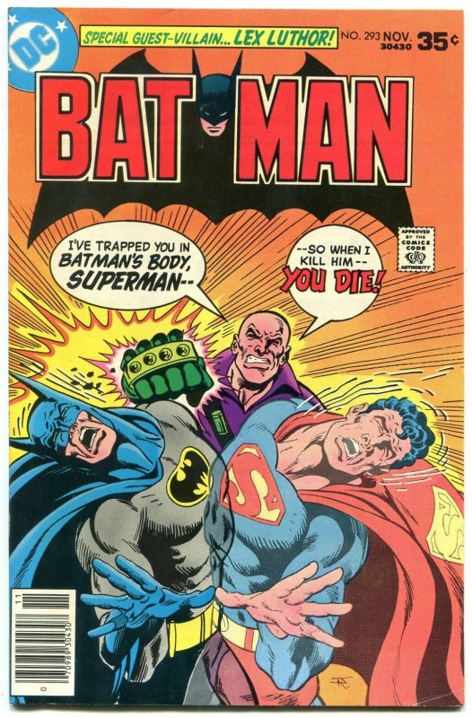 Batman #293-1977-DC Vf-Movie Issue-Superman--Lex Luthor fn+ (DC Comics), raw, ungraded comic book — front cover