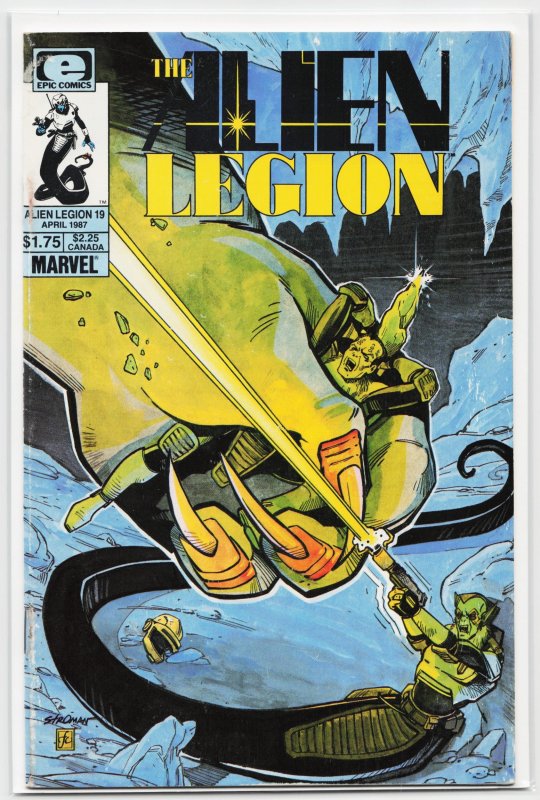 Alien Legion #19 (Marvel Comics, 1987), raw, ungraded comic book — front cover