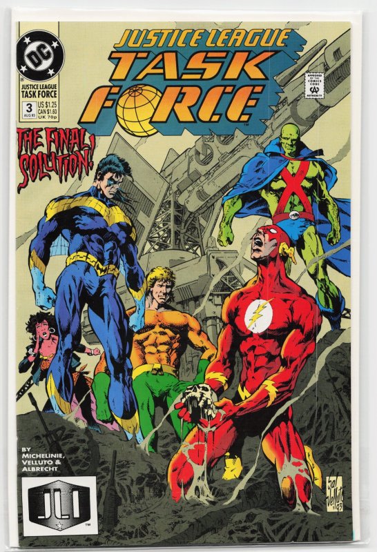 Justice League Task Force #3 (DC Comics, 1993), raw, ungraded comic book — front cover