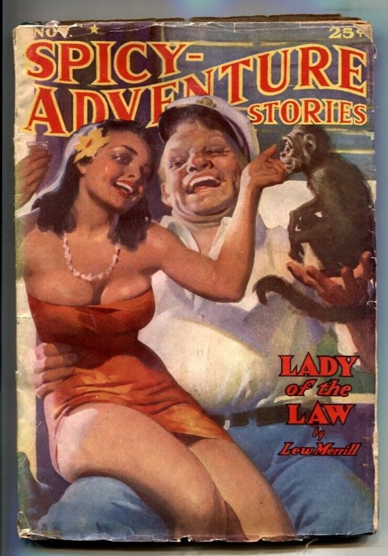 Pulp: Spicy Adventure Stories Pulp November 1938- Lady of the Law- HJ Ward C... (1938), raw, ungraded comic book — front cover