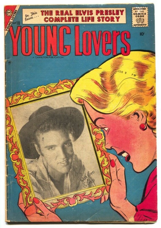 Young Lovers #18 (Charlton Comics, 1957), raw, ungraded comic book — front cover
