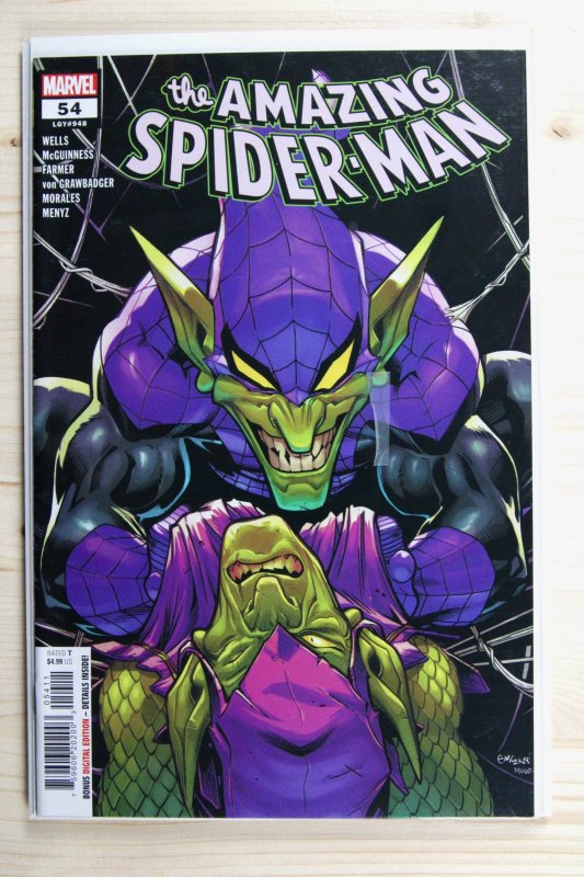 The Amazing Spider-Man #54 (Marvel Comics, 2024), raw comic book in NM+ 9.6 condition — front cover