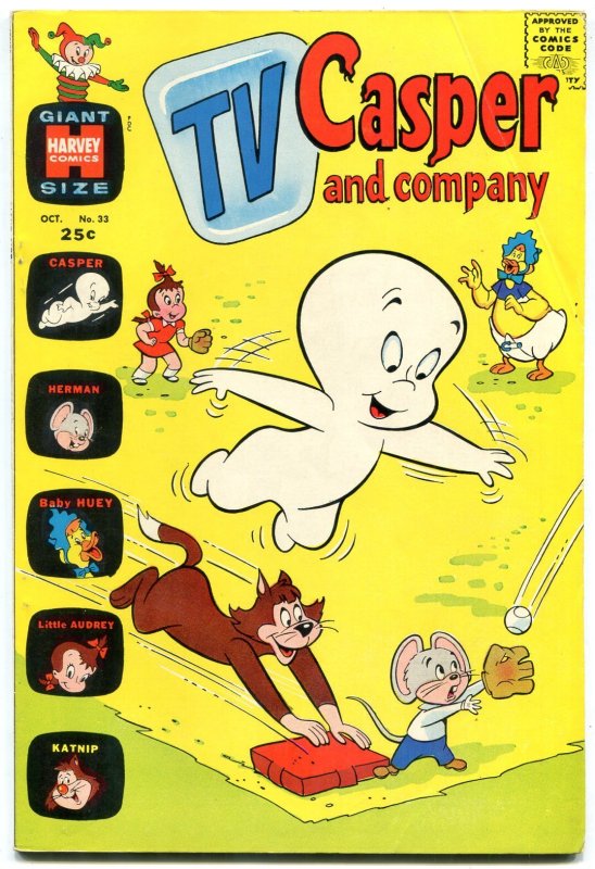 TV Casper and Company #33 (Harvey Comics, 1971), raw comic book in FN- condition — front cover