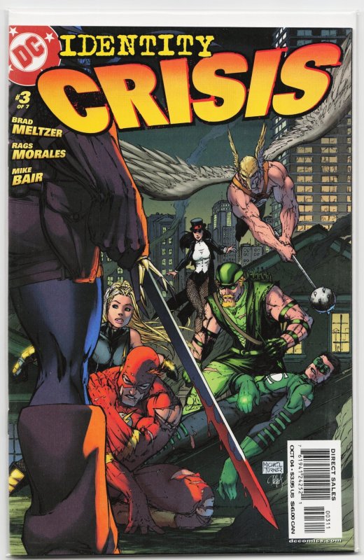 Identity Crisis #3 (DC Comics, 2004), raw, ungraded comic book — front cover